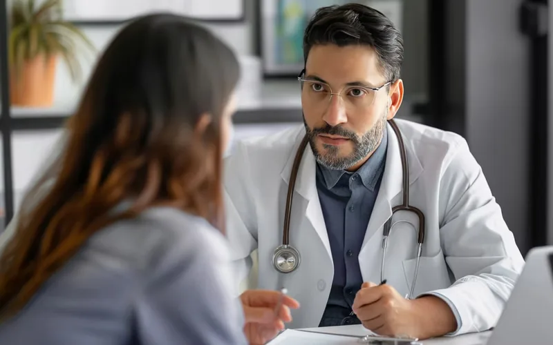 Doctor consulting patient